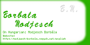 borbala modjesch business card